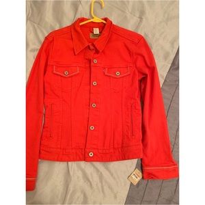 Red Levi jean jacket